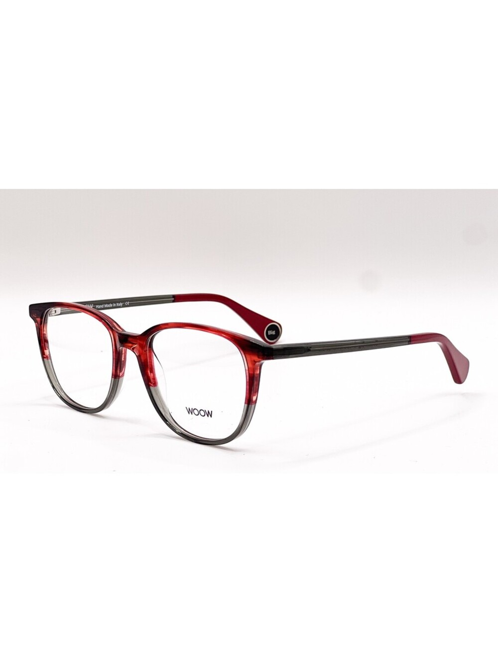 Woow Dream Big 1 6151 Grey N Red Horn Full Rim Eyeglass Frames 52-18-145